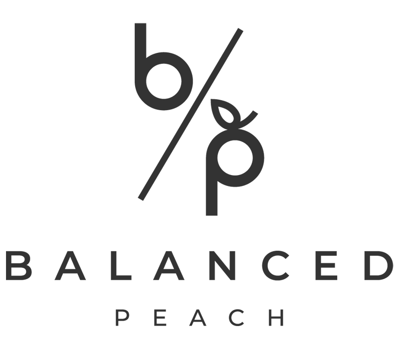 balanced peach logo black